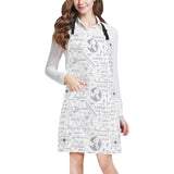 Math Pattern Print Design 03 All Over Print Adjustable Apron