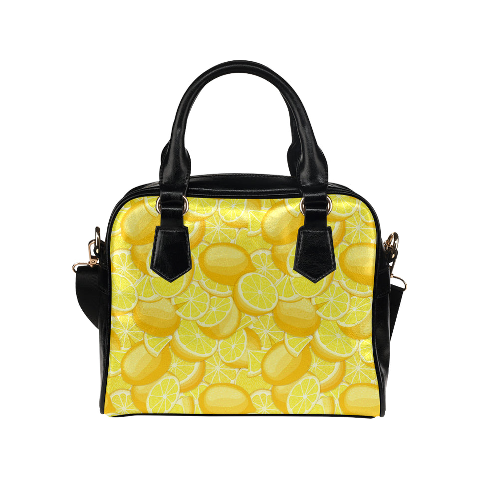 lemon pattern Shoulder Handbag