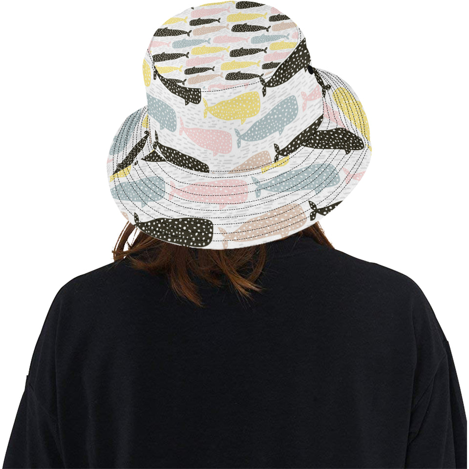 Whale dot pattern Unisex Bucket Hat