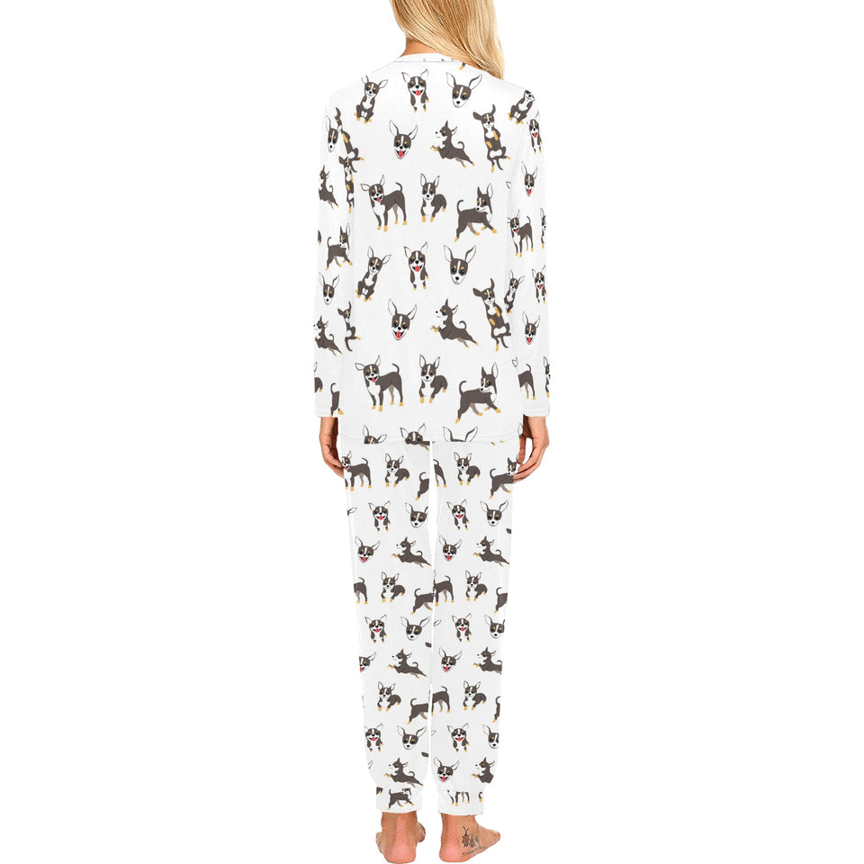 Chihuahua dog pattern Women's All Over Print Pajama Set