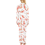 Watercolor Koi Fish Carp Fish pattern Women's Long Pajama Set