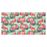 Beautiful flamingo tropical palm leaves hibiscus p Tablecloth