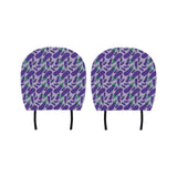 Eggplant Pattern Print Design 03 Car Headrest Cover