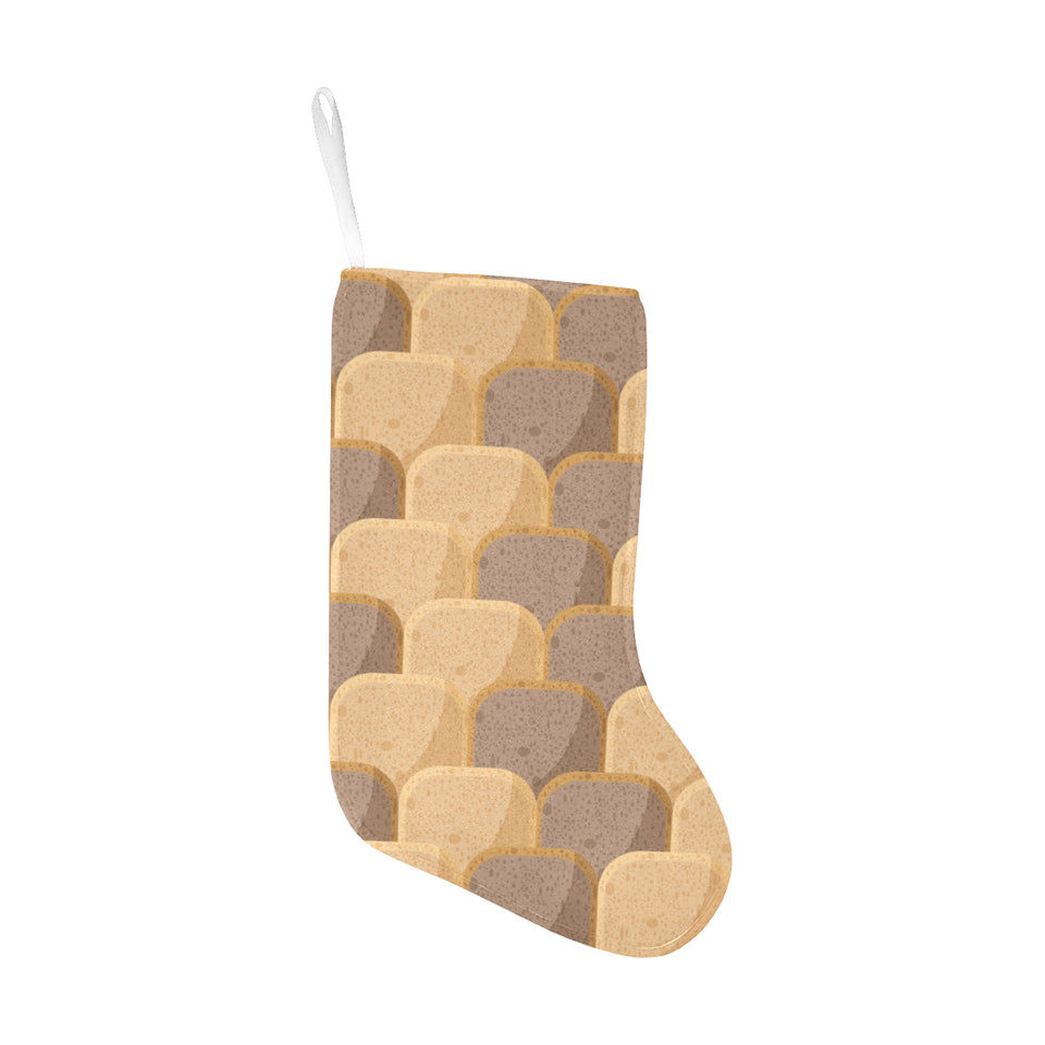 Bread Toast Pattern Print Design 04 Christmas Stocking