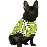 kiwi black dot background All Over Print Pet Dog Round Neck Fuzzy Shirt