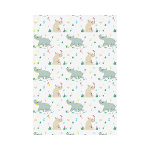 Cute Rhino pattern House Flag Garden Flag