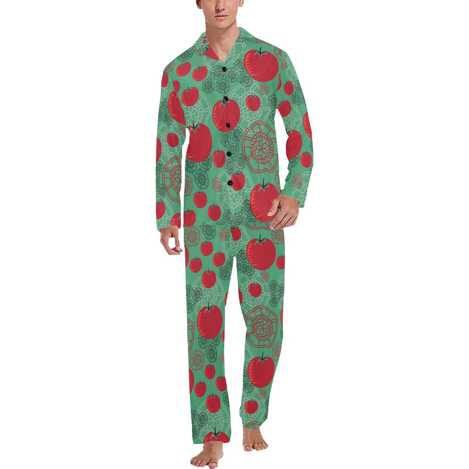 Tomato design pattern Men's Long Pajama Set