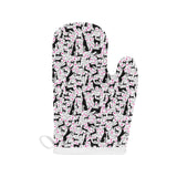 Greyhound Pattern Print Design 02 Heat Resistant Oven Mitts