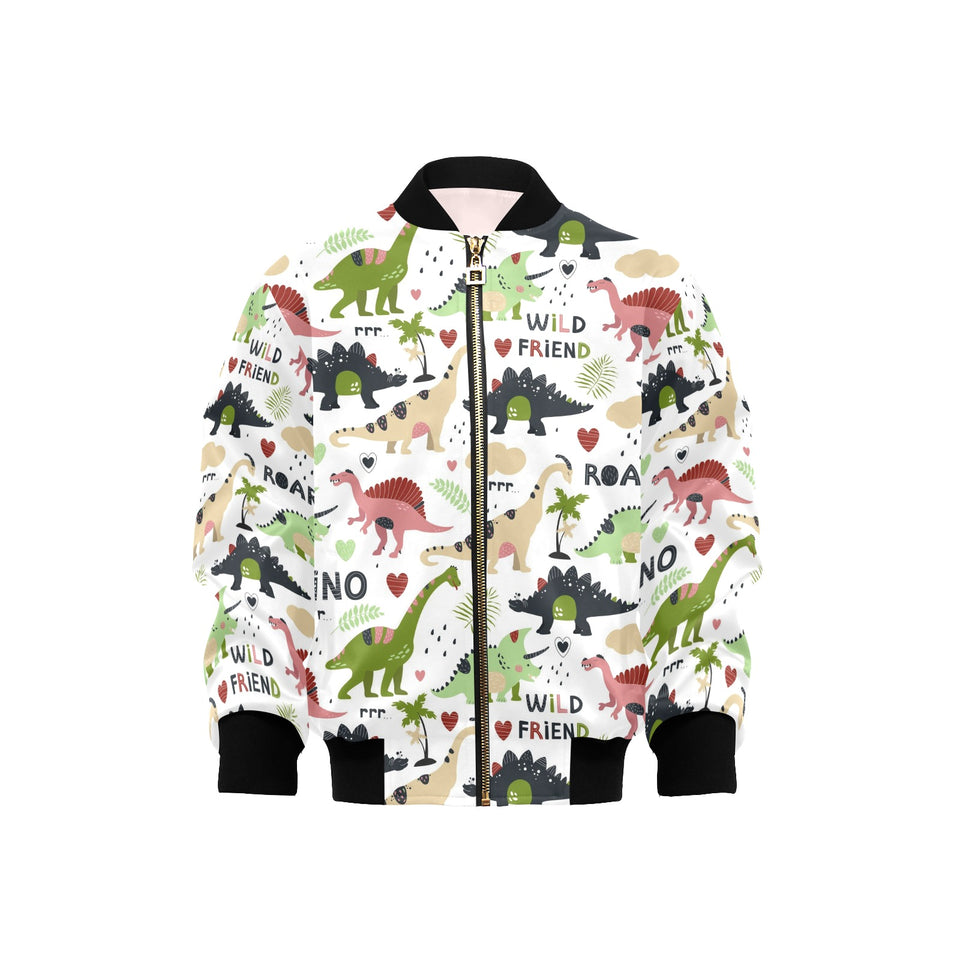Cute dinosaurs pattern Kids' Boys' Girls' Bomber Jacket