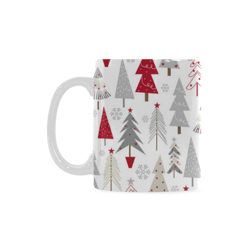 Cute Christmas tree pattern Classical White Mug (Fulfilled In US)