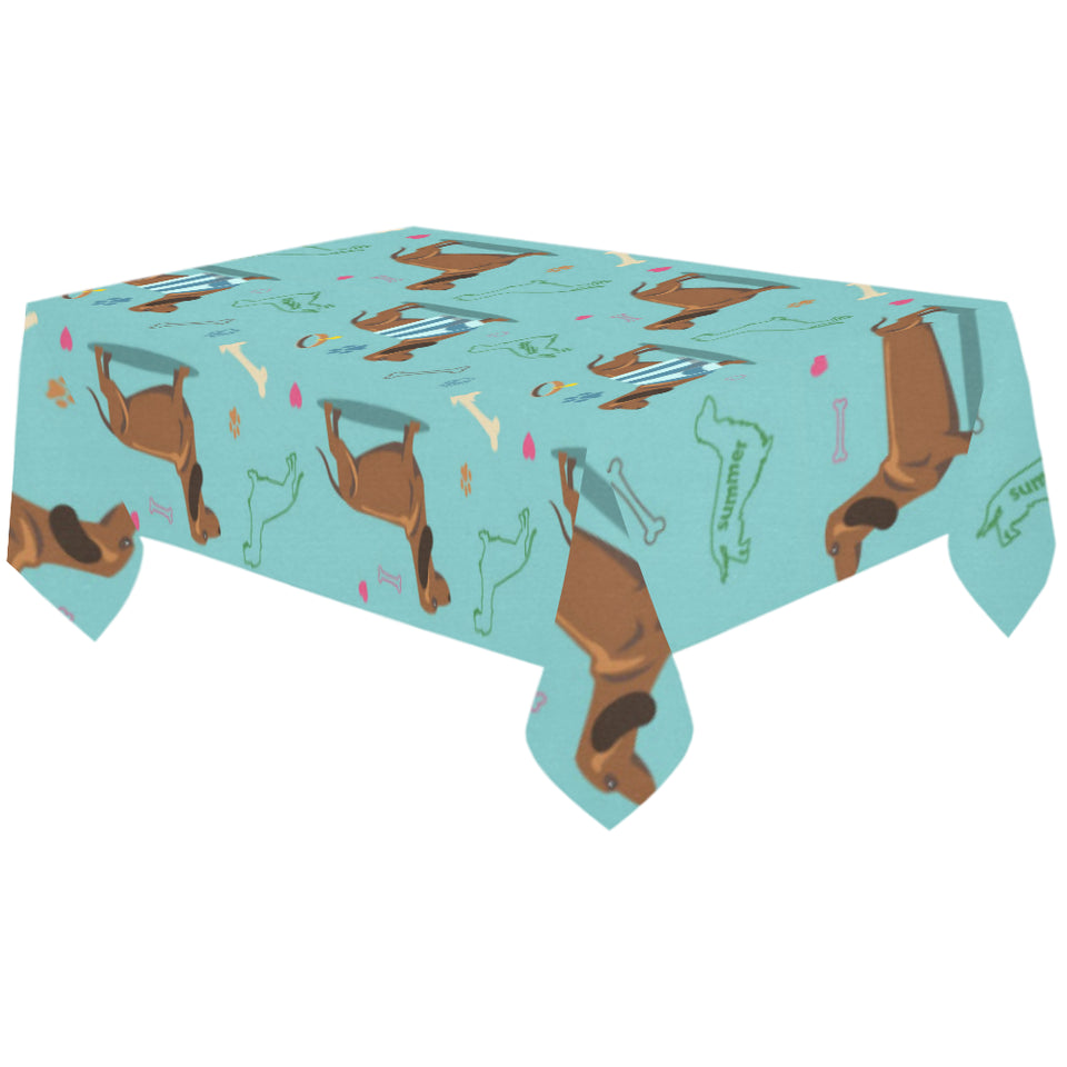 Dachshund decorative background Tablecloth