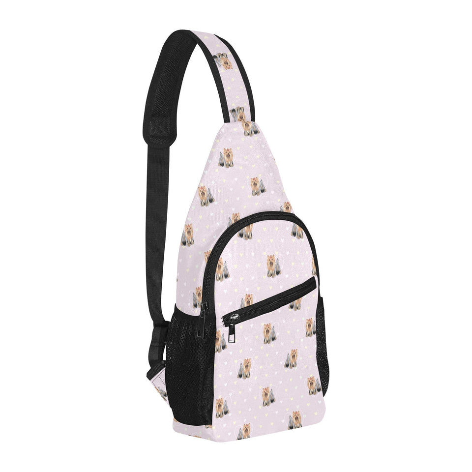 Yorkshire Terrier Pattern Print Design 02 All Over Print Chest Bag