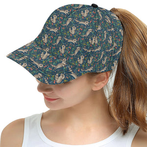 Raccoon tropical leaves pattern All Over Print Snapback Cap