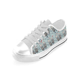 Lovely Sea Otter Pattern Men's Low Top Canvas Shoes White