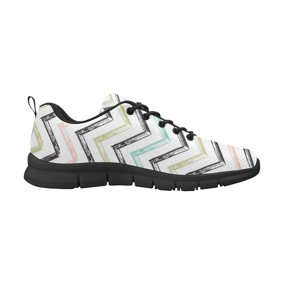 zigzag  chevron paint pattern Men's Sneaker Shoes