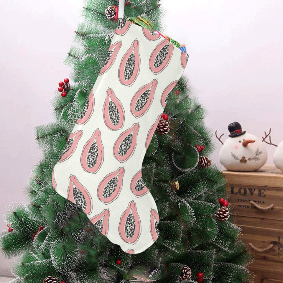 papaya pattern Christmas Stocking