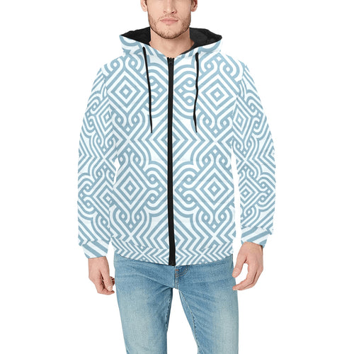 arabic pattern Men's Padded Hooded Jacket