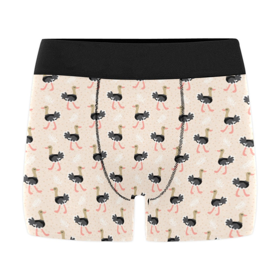 Ostrich Pattern Print Design 05 Men's All Over Print Boxer Briefs Men's Underwear