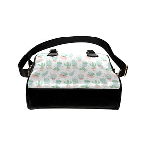 Pastel color cactus pattern Shoulder Handbag