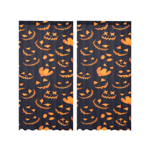 Halloween pattern Pumpkin background Gauze Curtain