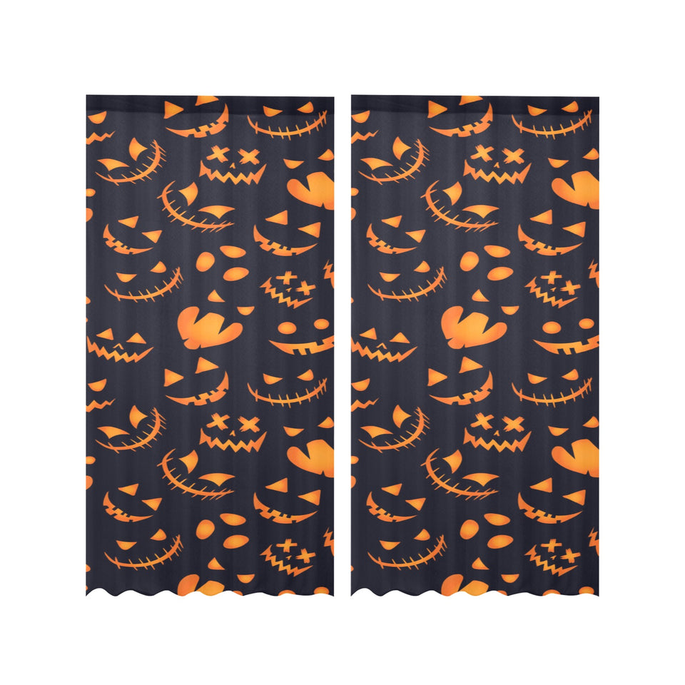 Halloween pattern Pumpkin background Gauze Curtain