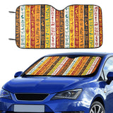 Egypt Hieroglyphics Pattern Print Design 01 Car Sun Shade