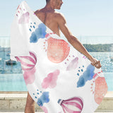 Watercolor air balloon cloud pattern Beach Towel