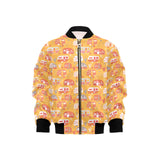 Camper Van Pattern Print Design 04 Kids' Boys' Girls' Bomber Jacket