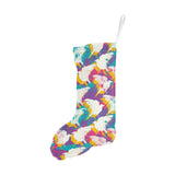 Colorful crow illustration pattern Christmas Stocking