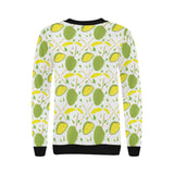 Durian pattern background Women's Crew Neck Sweatshirt