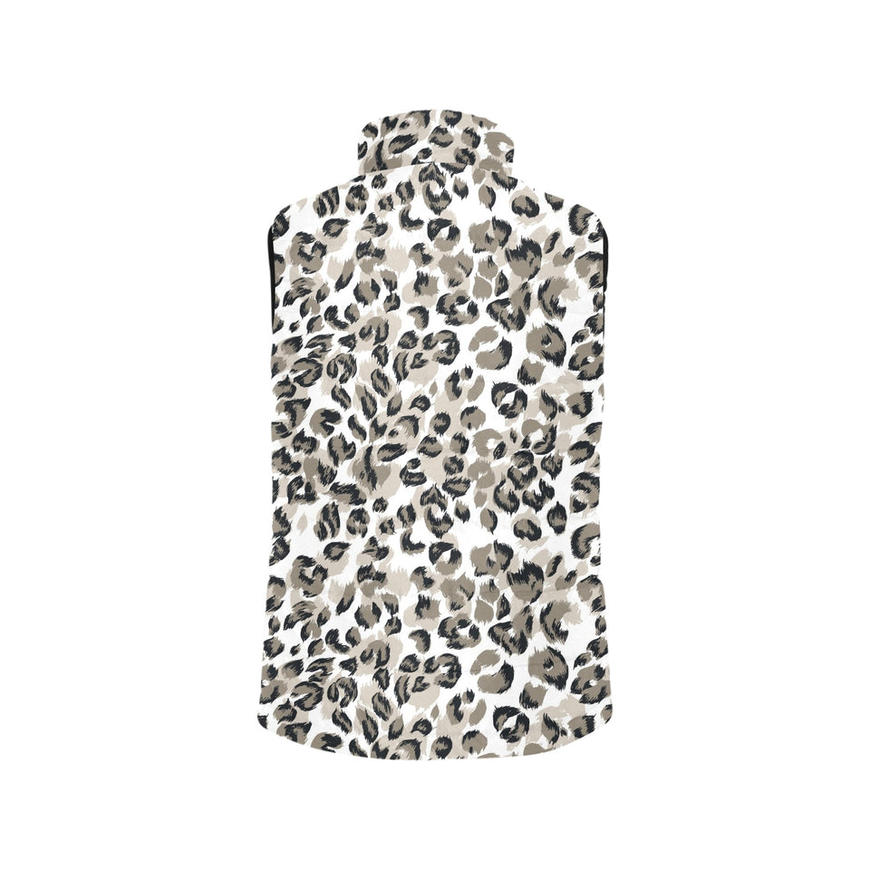 Leopard skin print pattern Men's Padded Vest