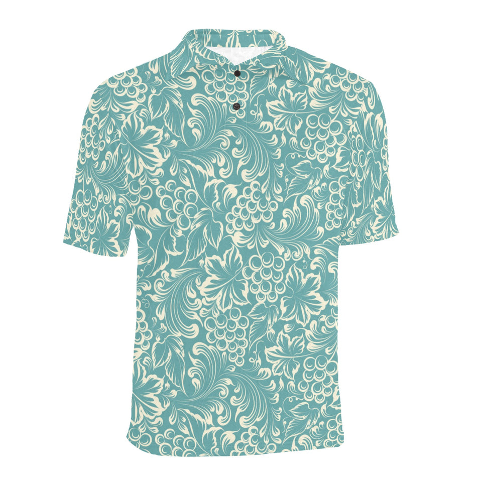 Classic Hand drawn Grape pattern Men's All Over Print Polo Shirt