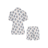 Hedgehog Pattern Print Design 04 Women's V-Neck Short Pajama Set
