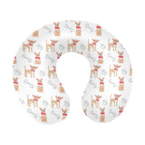 Chihuahua bone paw pattern U-Shaped Travel Neck Pillow