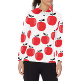 red apples white background Women's Long Sleeve Polo Shirt