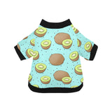 Kiwi blue background All Over Print Pet Dog Round Neck Fuzzy Shirt