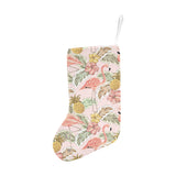 Pink flamingo birds pineapples hibiscus flower pat Christmas Stocking