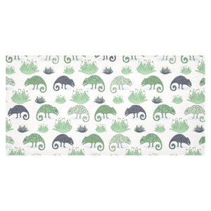Chameleon lizard succulent plant pattern Tablecloth