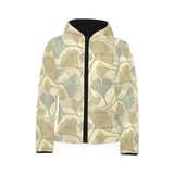 Ginkgo leaves design pattern Kids' Boys' Girls' Padded Hooded Jacket