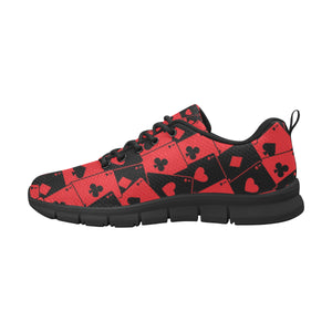 Casino Cards Suits Pattern Print Design 02 Men's Breathable Sneakers ( Model 055)