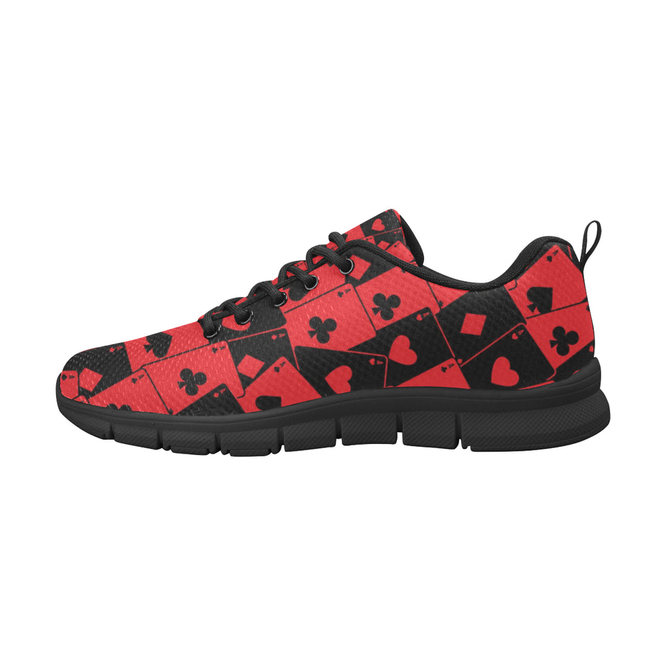 Casino Cards Suits Pattern Print Design 02 Men's Breathable Sneakers ( Model 055)