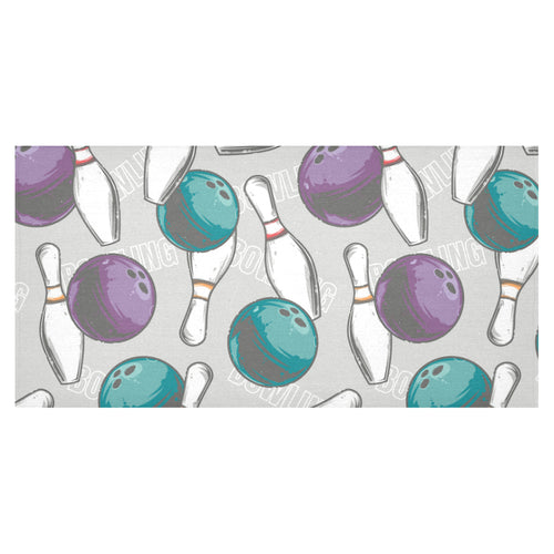 Bowling ball and pin gray background Tablecloth