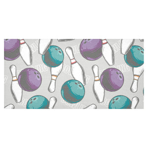 Bowling ball and pin gray background Tablecloth