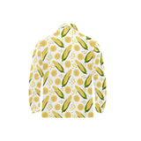 Corn Pattern Print Design 05 Men's Long Sleeve Polo Shirt