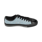 arabic pattern Men's Low Top Canvas Shoes Black