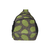 Hop pattern black background All Over Print Chest Bag