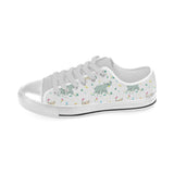 Cute Rhino pattern Men's Low Top Shoes White