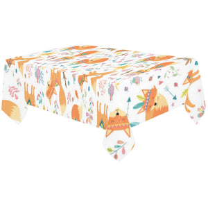 cute tribal fox pattern Tablecloth