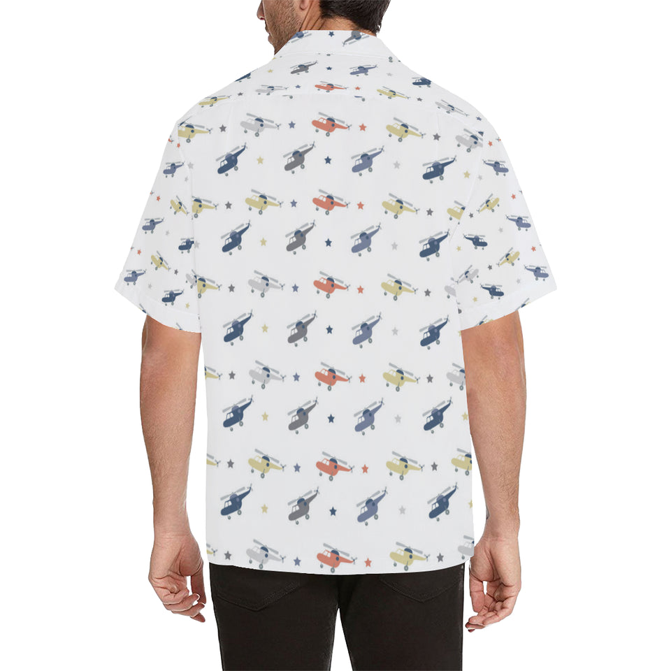 Cute helicopter star pattern Men's All Over Print Hawaiian Shirt