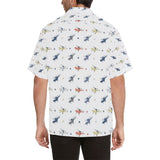 Cute helicopter star pattern Men's All Over Print Hawaiian Shirt